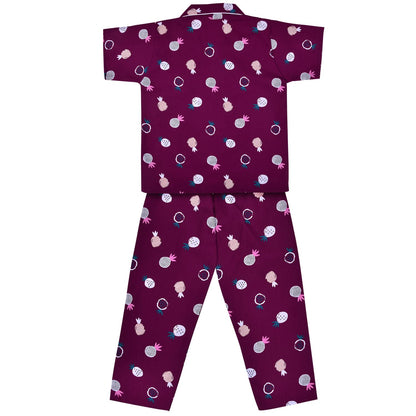Unisex Printed Top and Bottom Pyjamas Night Dress
