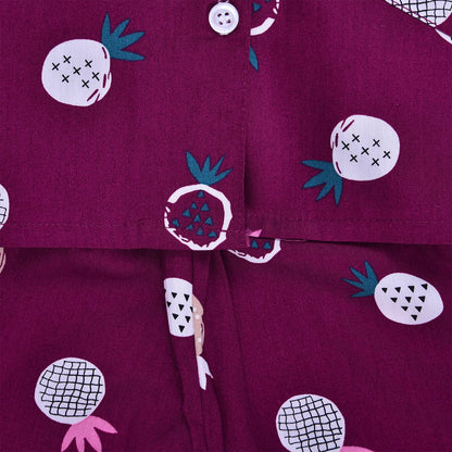 Unisex Printed Top and Bottom Pyjamas Night Dress