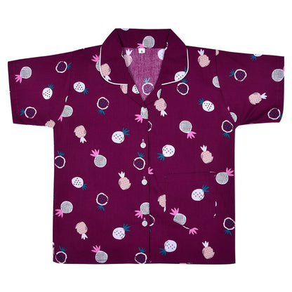 Unisex Printed Top and Bottom Pyjamas Night Dress