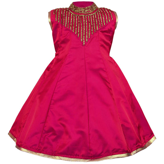Baby Girls Party Wear Frock Birthday Dress For Girls fe2728pnk - Wish Karo Party Wear - frocks Party Wear - baby dress