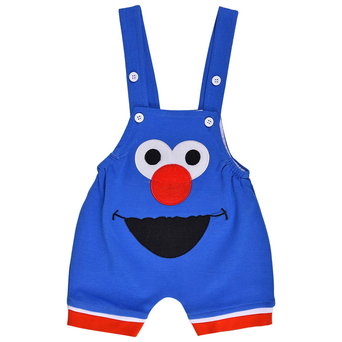 Wish Karo Unisex Dungaree Dress for Baby Boys-Baby Girls-(bt35blu)