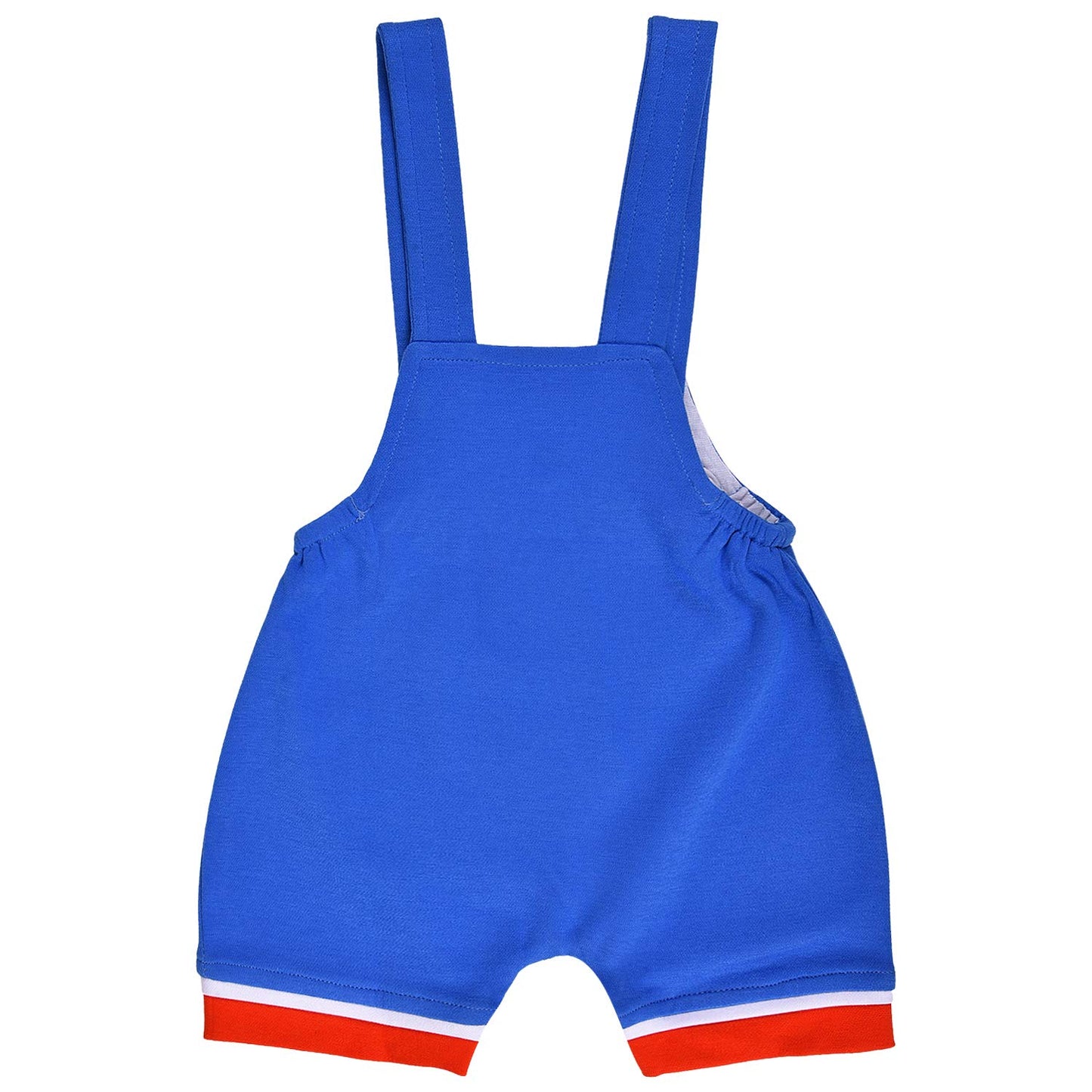 Wish Karo Unisex Dungaree Dress for Baby Boys-Baby Girls-(bt35blu)
