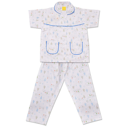 Unisex Printed Top and Bottom Pyjamas Night Dress