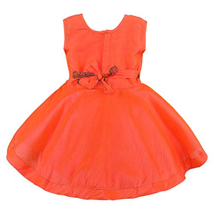 Baby Girls Frock Dress-fe2737pnk - Wish Karo Party Wear - frocks Party Wear - baby dress