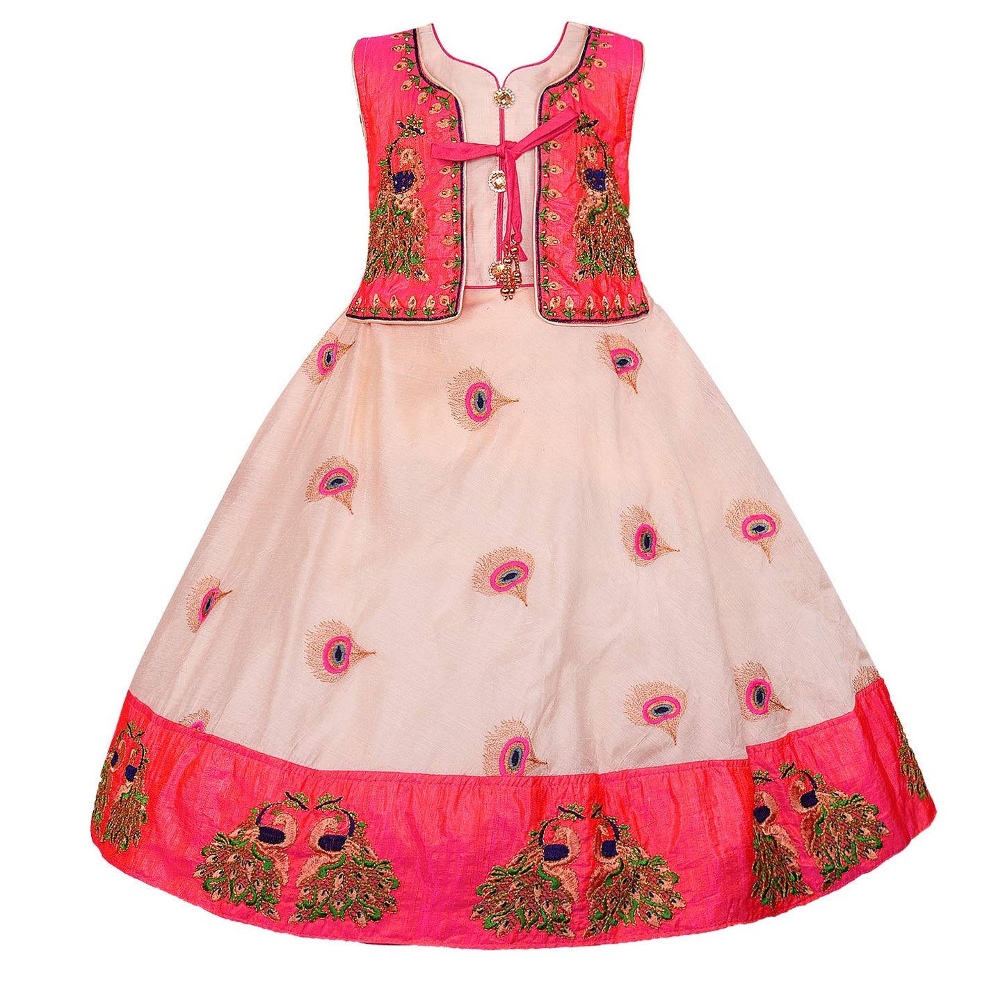 Girls Party Wear Long Dress Birthday Gown for Girls LF155pknw