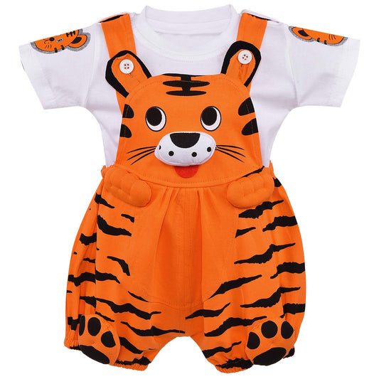 Wish Karo Kids Dungaree Dress For Baby Girls-(bt45org)