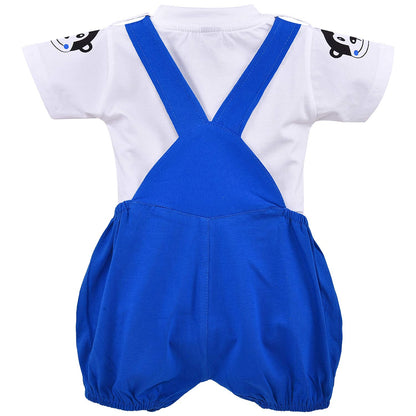 Wish Karo Kids Dungaree Dress For Baby Girls-(bt46blu)