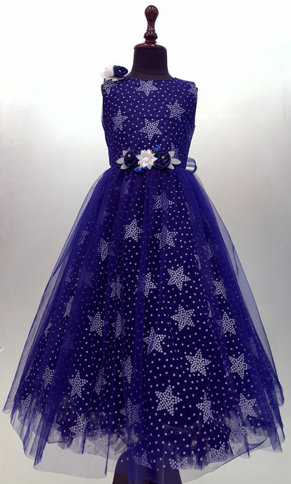 Wish Karo Baby Girls Long Gown Dress-Lf819nb