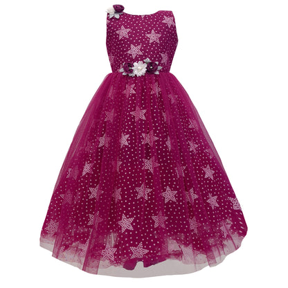 Wish Karo Baby Girls Long Gown Dress-Lf819wn