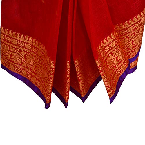 Traditional Art Silk Stitched Saree for Girls-sr02rd