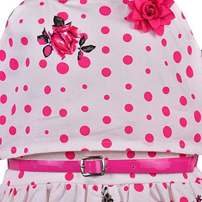Baby Girls Cotton Frock Dress for Girls-bxa259pnk - Wish Karo Party Wear - frocks Party Wear - baby dress
