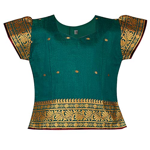 Girl's Traditional Art Silk Stitched Lehenga Choli for Girls-gc204grn