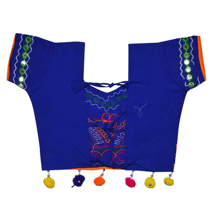 Girl's Cotton Ghaghra Choli, Leghnga Choli, Chania Choli 143darkblue -  Wish Karo Dresses