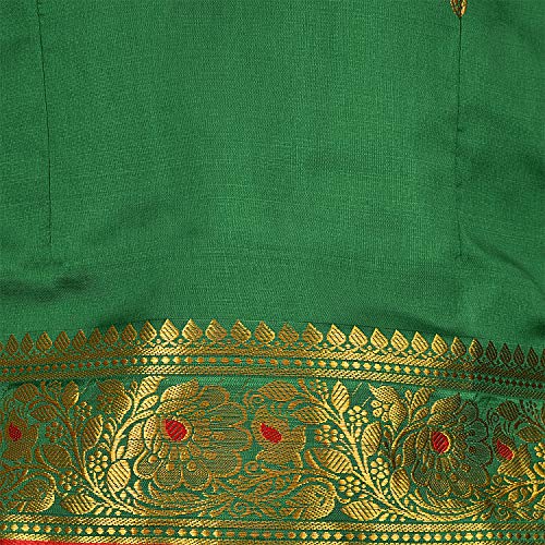 Girl's Traditional Art Silk Stitched Lehenga Choli-gc205grn
