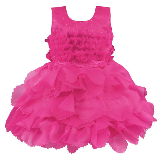 Baby Girls Party Wear Frock Birthday Dress For Girls bxa198pnk - Wish Karo Party Wear - frocks Party Wear - baby dress
