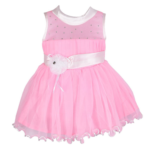 Baby Girls Party Wear Frock Dress Fr1014pnk -  Wish Karo Dresses