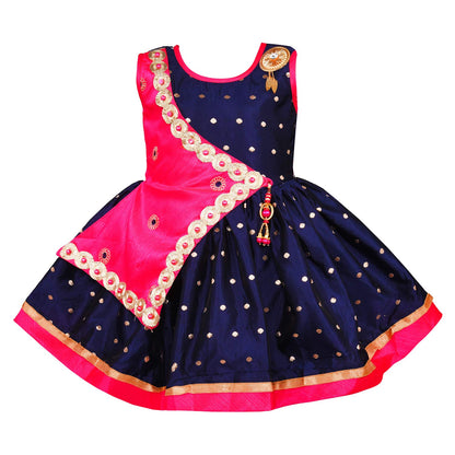 Baby Girls Party Wear Dress Birthday Frocks For Girls fe2446rani - Wish Karo Party Wear - frocks Party Wear - baby dress