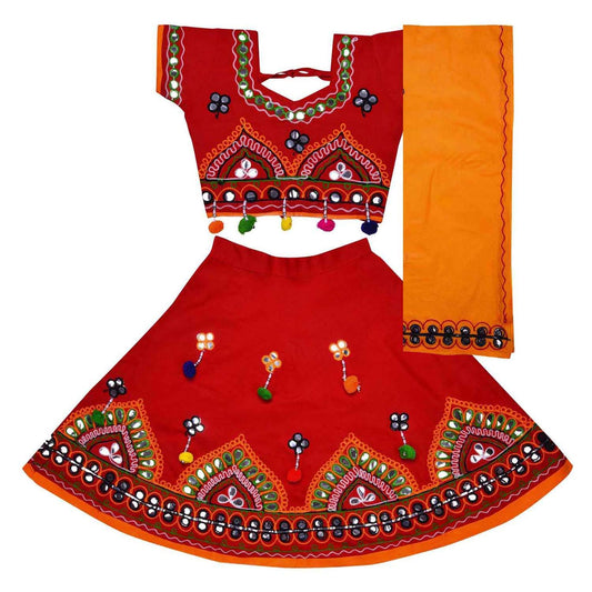 Girl's Cotton Ghaghra Choli, Leghnga Choli, Chania Choli 143rd -  Wish Karo Dresses