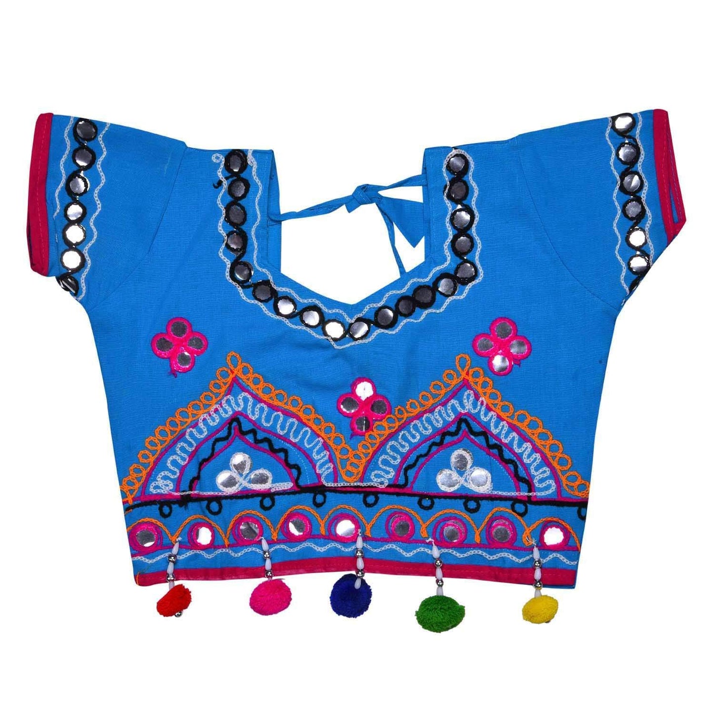 Girl's Cotton Ghaghra Choli, Leghnga Choli, Chania Choli 143blu -  Wish Karo Dresses