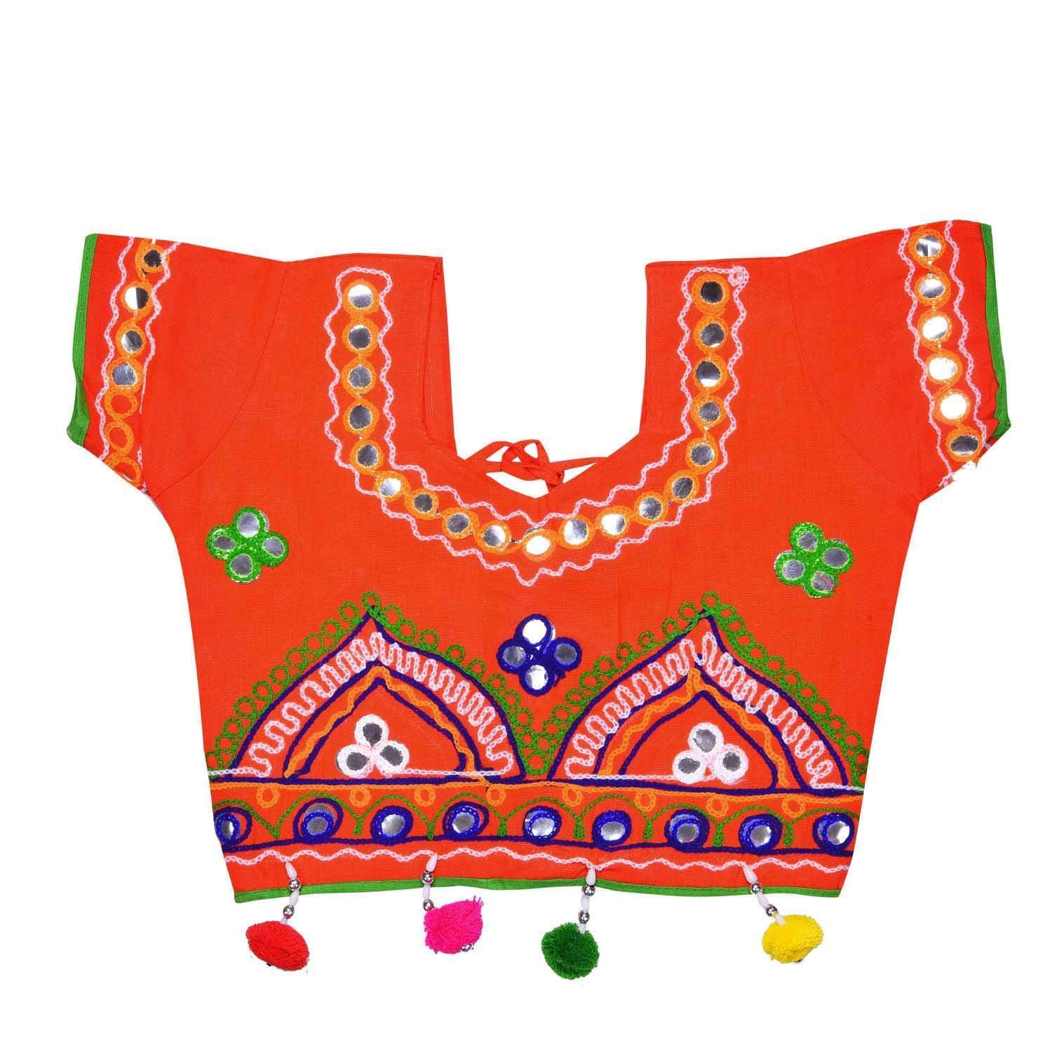 Girl's Cotton Ghaghra Choli, Leghnga Choli, Chania Choli 143org -  Wish Karo Dresses