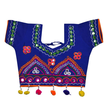 Girl's Cotton Ghaghra Choli, Leghnga Choli, Chania Choli 143darkblue -  Wish Karo Dresses