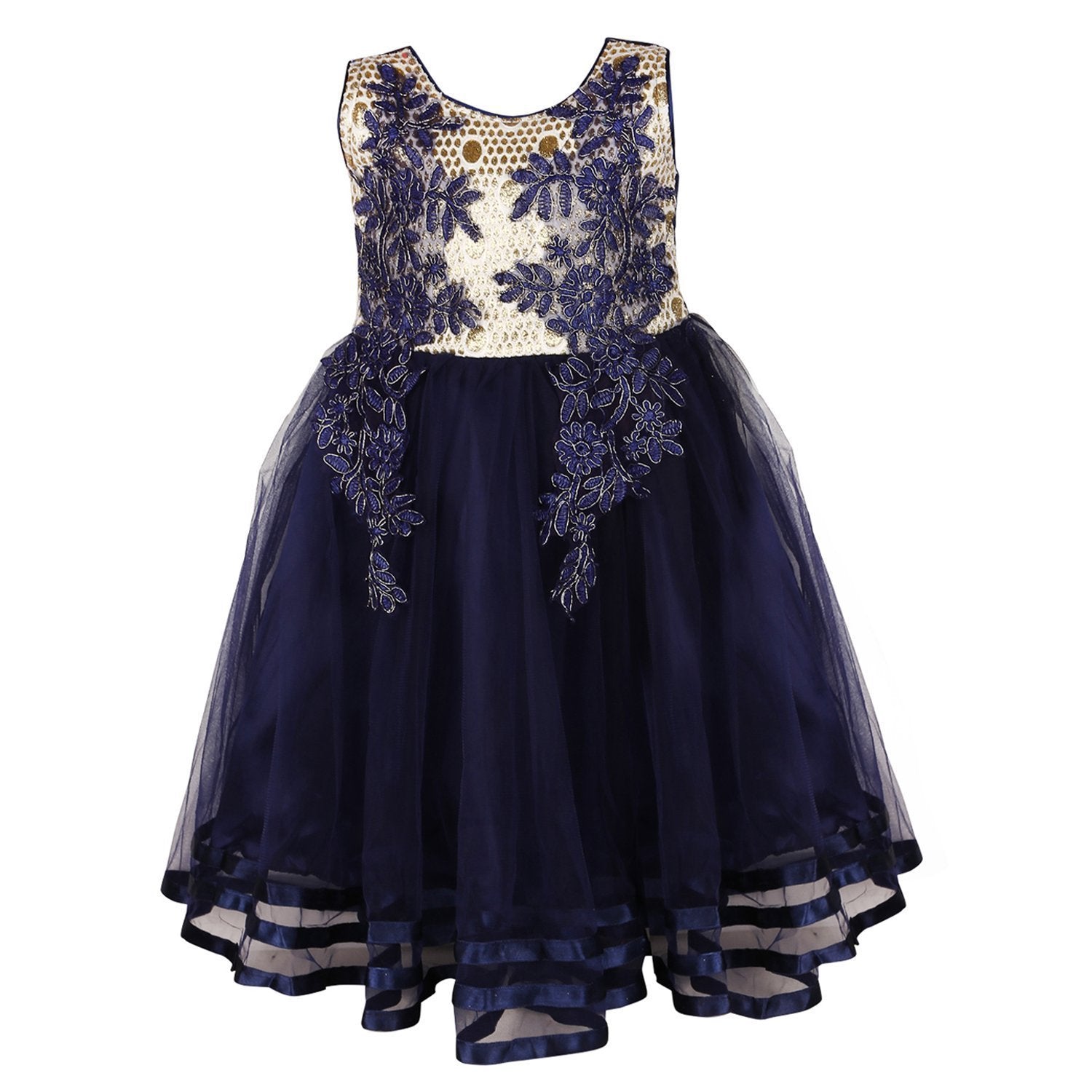 Girls Long Frock  LF52nb -  Wish Karo Dresses
