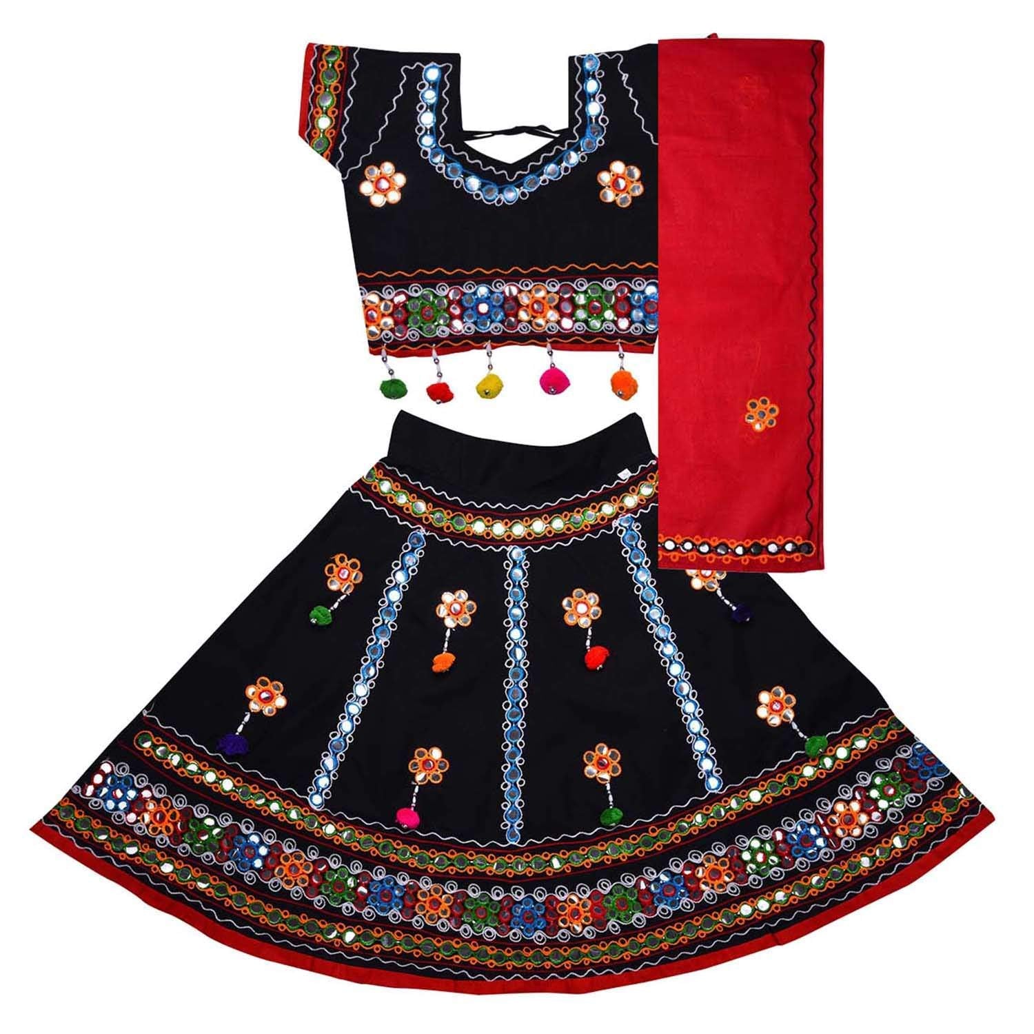 Girl's Cotton Ghaghra Choli, Leghnga Choli, Chania Choli 144 -  Wish Karo Dresses