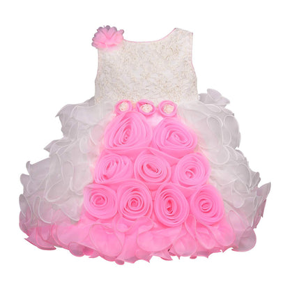 Baby Girls Party Wear Frock Dress bxa170bpnk - Wish Karo Party Wear - frocks Party Wear - baby dress