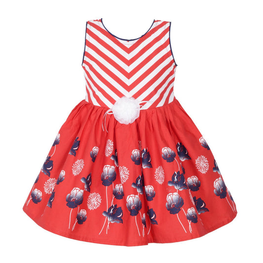 Baby Girls Party Wear Frock Dress ctn259rd - Wish Karo Cotton Wear - frocks Cotton Wear - baby dress