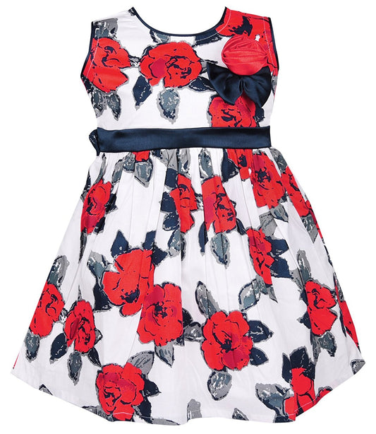 Baby Girls Cotton Frock Dress DN CTN152rd - Wish Karo Cotton Wear - frocks Cotton Wear - baby dress