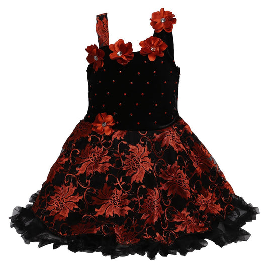 Baby Girls Frock Dress Fe1102bred - Wish Karo Party Wear - frocks Party Wear - baby dress