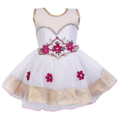 Baby Girls Frock Dress fr10pinknw - Wish Karo Party Wear - frocks Party Wear - baby dress