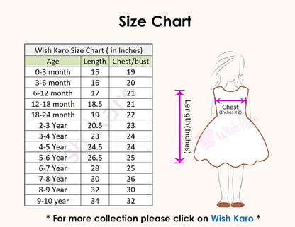 Baby Girls Frock Birthday Dress for Girls - Wish Karo Party Wear - frocks Party Wear - baby dress
