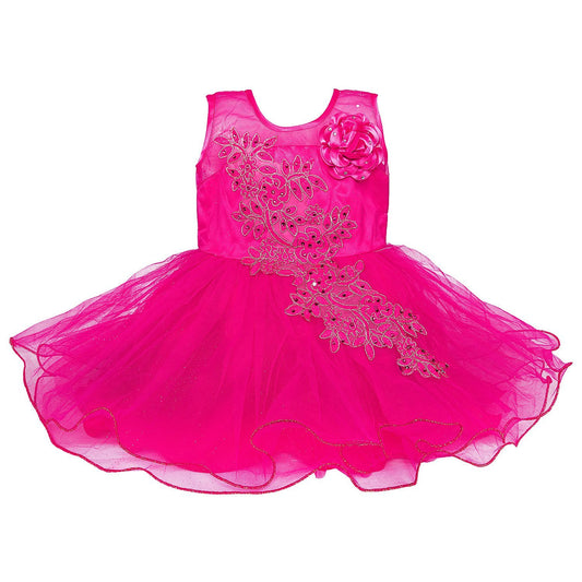 Baby Girls Party Wear Frock Dress Fe1051pnk -  Wish Karo Dresses