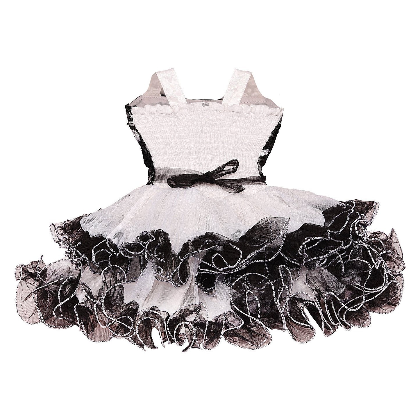 Baby Girls party wear Frock Dress fr2503blk -  Wish Karo Dresses