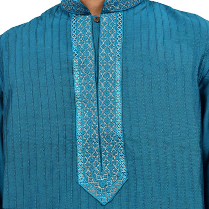 Wish Karo Men's Silk Kurta Pajama Set