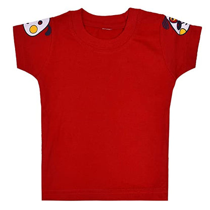 Wish Karo Unisex Cotton Animal Print T-Shirt and Short Set for Baby Boys - Baby Girls(Bt11rd)
