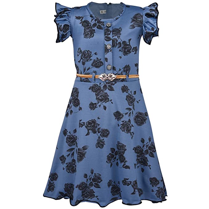 Wish Karo Girls Casual Western Dress - Japan Satin - (CSL233b)