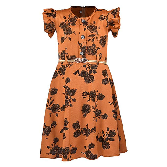 Wish Karo Girls Casual Western Dress - Japan Satin - (CSL233y)