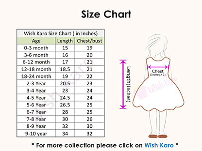 Wish Karo Girls Casual Western Dress - Japan Satin - (CSL233y)