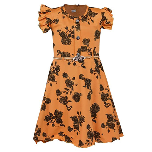 Wish Karo Girls Casual Western Dress - Japan Satin - (CSL233ynw)