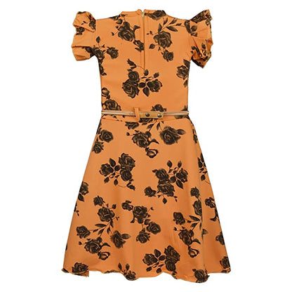 Wish Karo Girls Casual Western Dress - Japan Satin - (CSL233ynw)