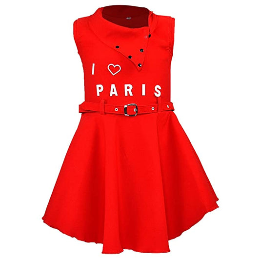 Wish Karo Girls' Knee Length Dress- (CSL234rd)