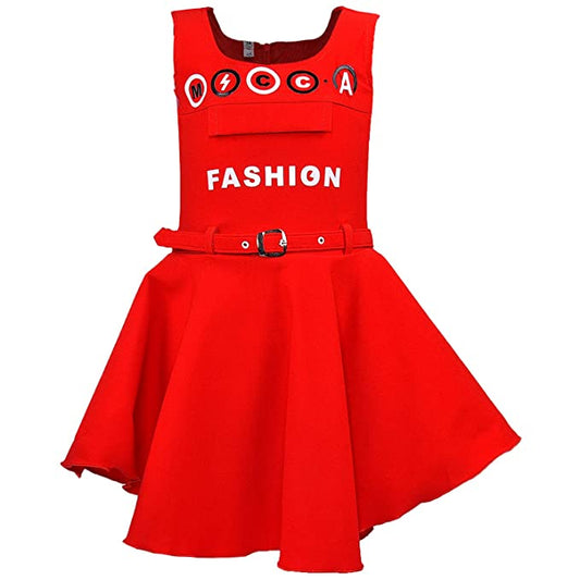 Wish Karo Girls Casual Western Dress - Japan Satin - (CSL236rd)