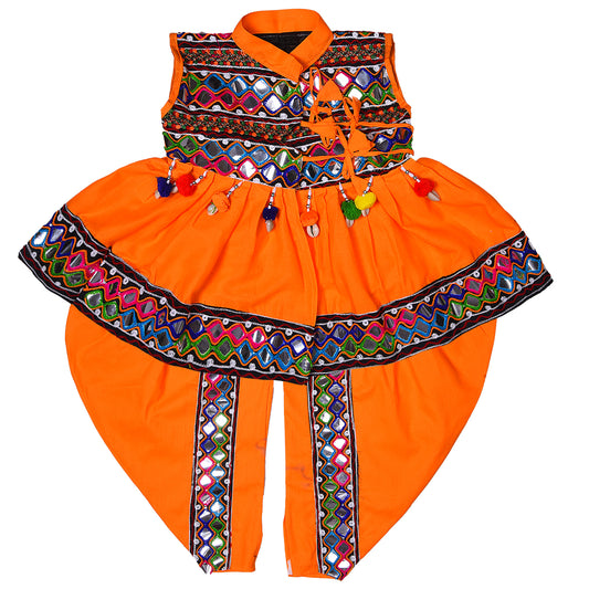 Boys Sleeveless Hand Embroidered Kedia Set BD143y