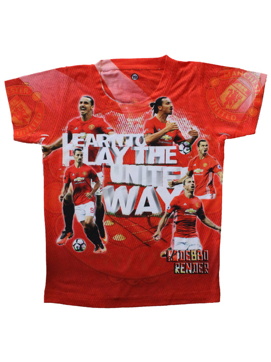 Wish Karo | Boys Manchester United Tshirt Red