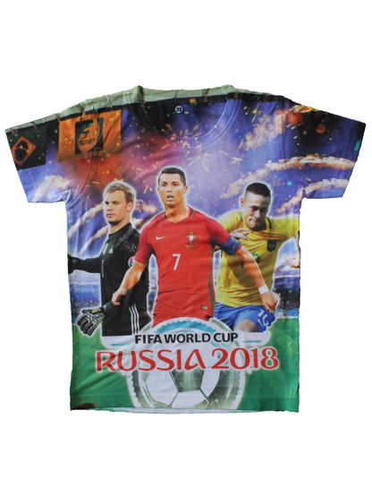 Wish Karo | Boys FIFA World Cup Tshirt Multi-Color