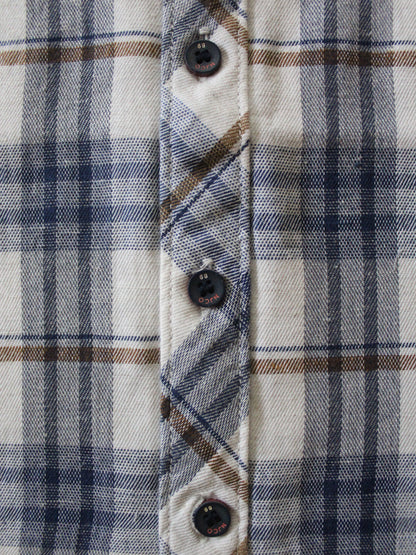 Wish Karo | Boys Checked Shirt White & Blue
