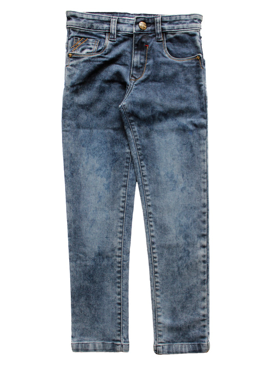 Wish Karo | Boys Blue Washed Denim Jeans