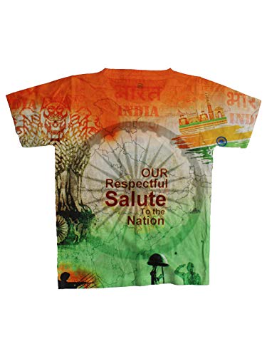 Wish Karo Boys T-Shirt Indian Flag Printed (T1101e)